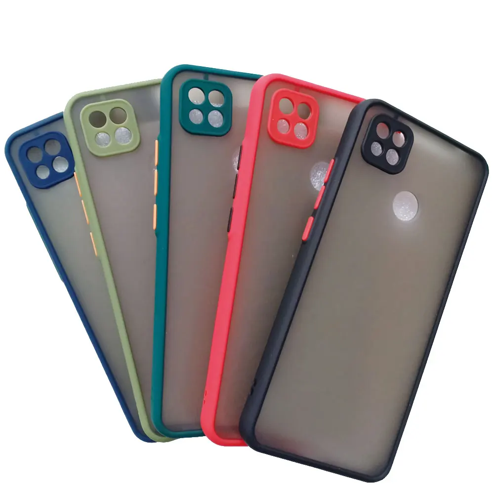 For Xiaomi Redmi 9C NFC Case Redmi 9C  Cover Shockproof Bumper Color Frame Transparent Redmi 9C nfc 9 c Case Matte Hard PC funda