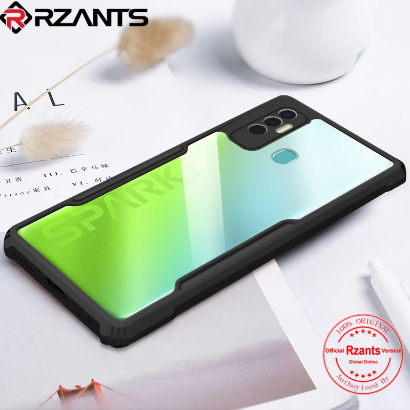 

Rzants For Tecno Spark 7P Tecno Spark 7 Spark 6 6 Go Case Hard Air Bag Conor Camera Protection Slim Clear Cover Small Hole