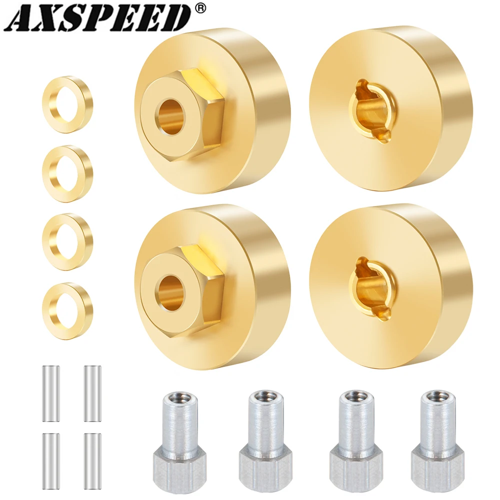 AXSPEED SCX24 Brass Counterweight Kit for 1/24 Axial SCX24 AXI90081 AXI00001 AXI00002 RC Wheels Balance Weight