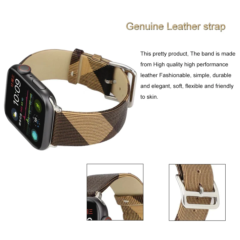 Genuine leather Strap for apple Watch Ultra 49mm 45mm 44MM 42mm 41mm 40mm 38mm Luxury Bracelet iWatch Series 3 4 5 6 7 SE 8 Band