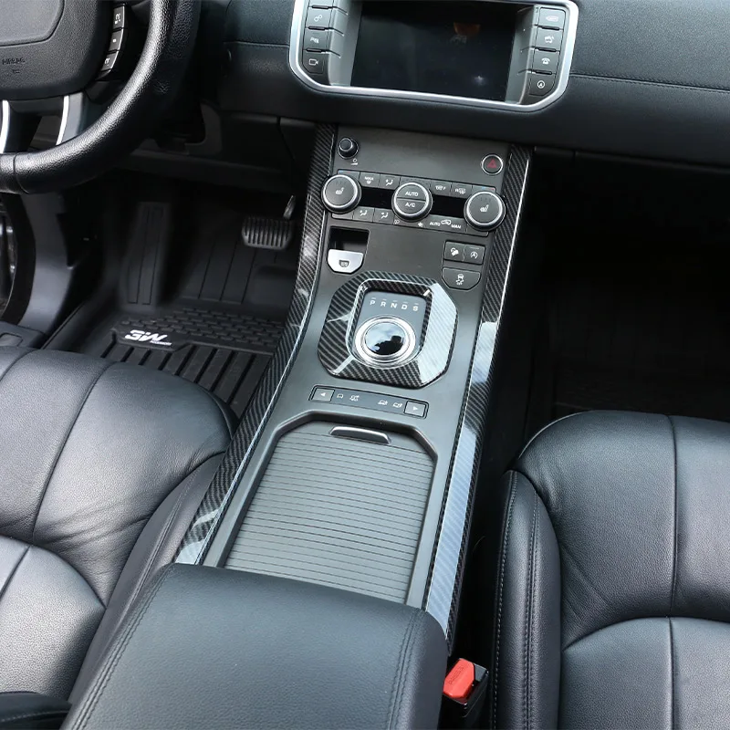 For Land Rover Range Rover Evoque 2012-2018 Carbon Fiber/Black Wood Grain Center Console Decoration Strips Trim Car Accessories - Image 4