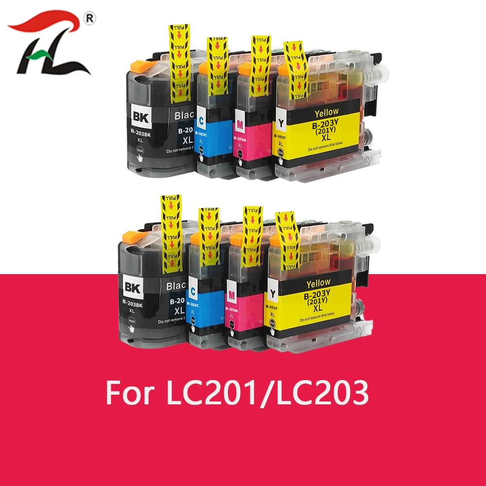 LC203 LC201 LC203 XL Ink Cartridge for Brother MFC J460DW J480DW J485DW MFC-J680DW MFC-J880DW MFC-J885DW J5520DW Printer