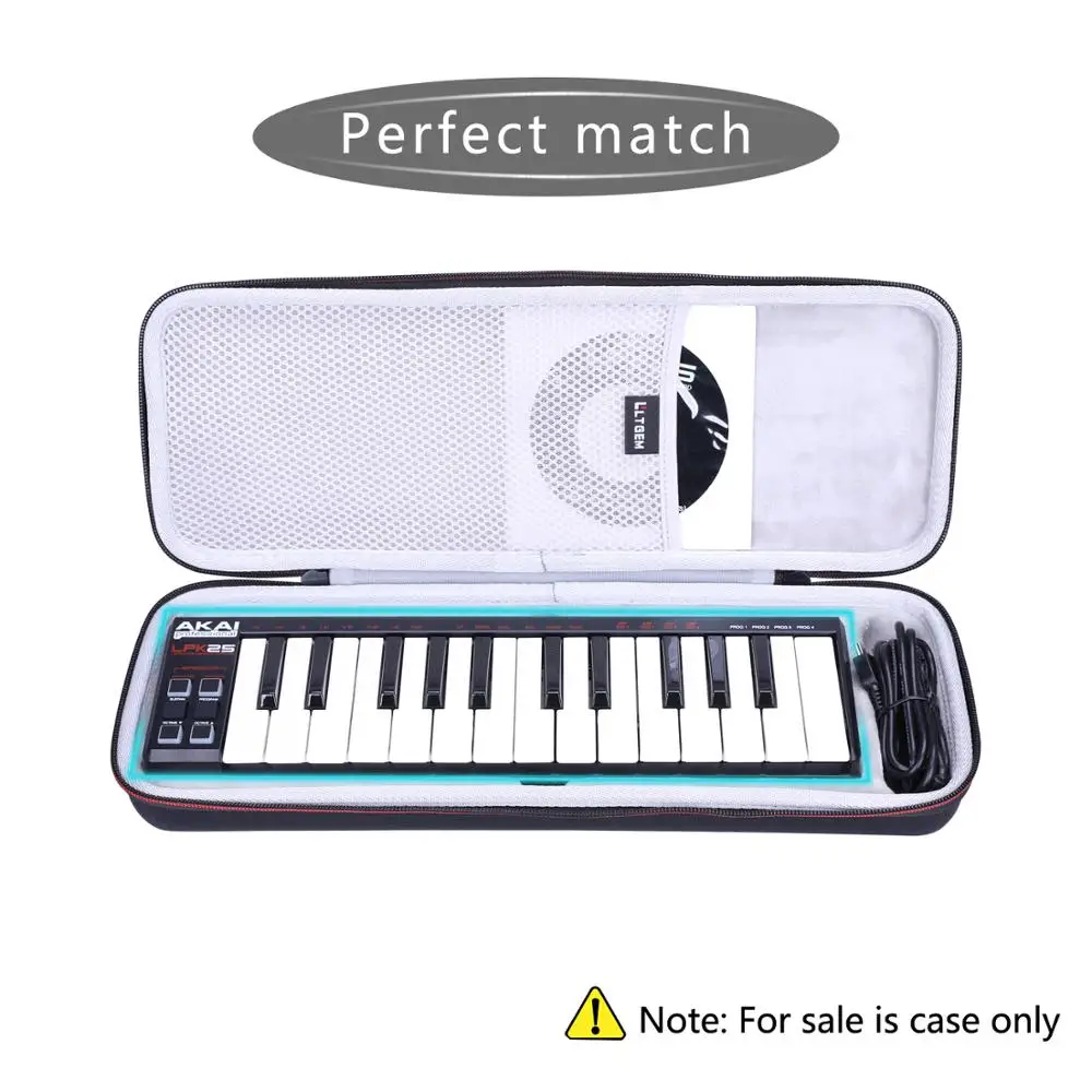 LTGEM EVA Hard Case for AKai Professional LPK25 mini MIDI Keyboard Controller(only case!) Not compatible with LPK25 mini