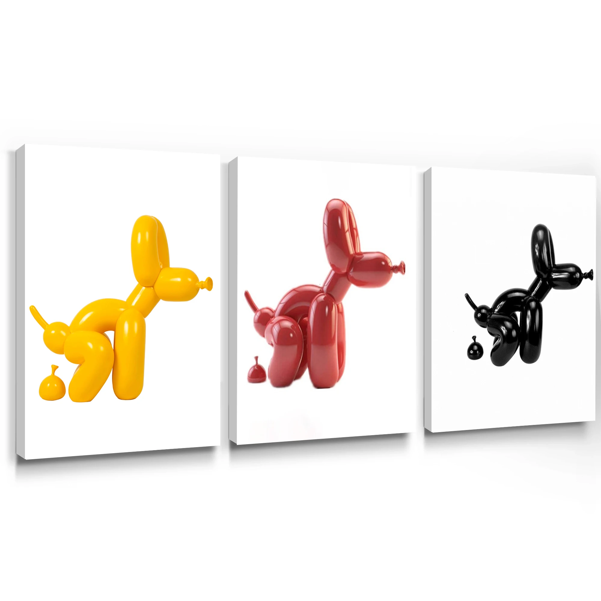 Pop Art Abstract Funny Balloon Dog Poster Toilet Wall Decoration Accessories Modern Home Bathroom Mural Canvas Painting Cuadros