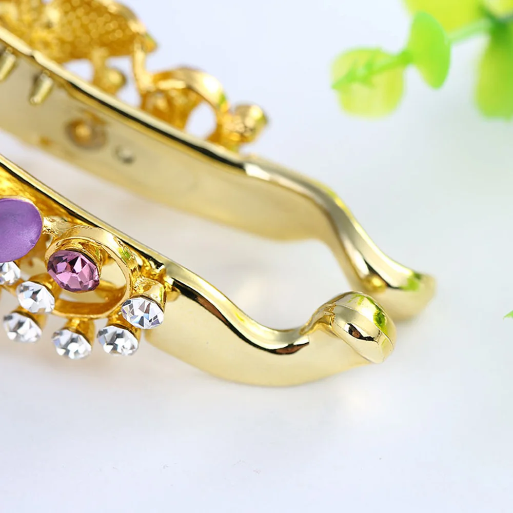 Lady Elegant Barrettes Butterfly Alloy Banana Hairpin Claw Ponytail Holder Hair Clip Hair Accessories Headwear