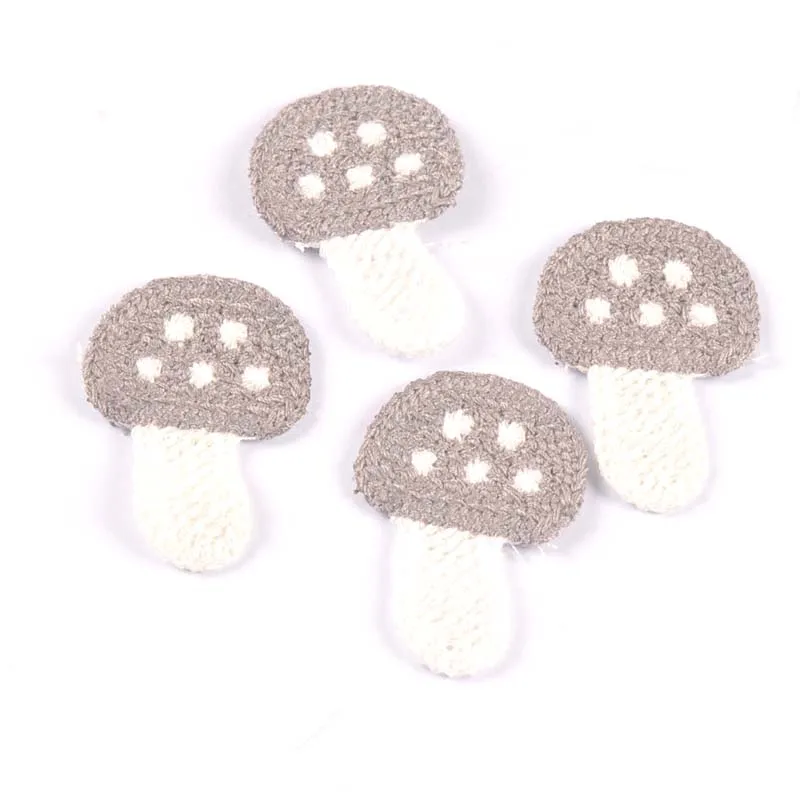 20Pcs/lot Lovely Mushroom Appliques for DIY Hat Clothes Sewing Supplies Headwear Decor Stick-on Patches 28x40mm cp3033