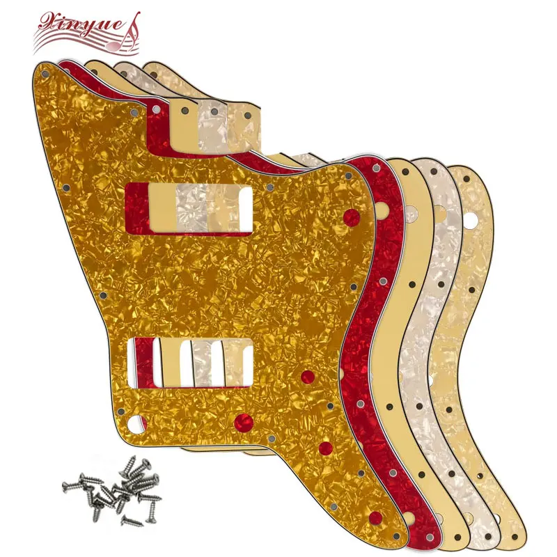 

Xinyue Pickguard - For US 13 Hole Screws Jazzmaster Electric Guitar Pickguard With P90 Pickups Replacement No Upper Controls