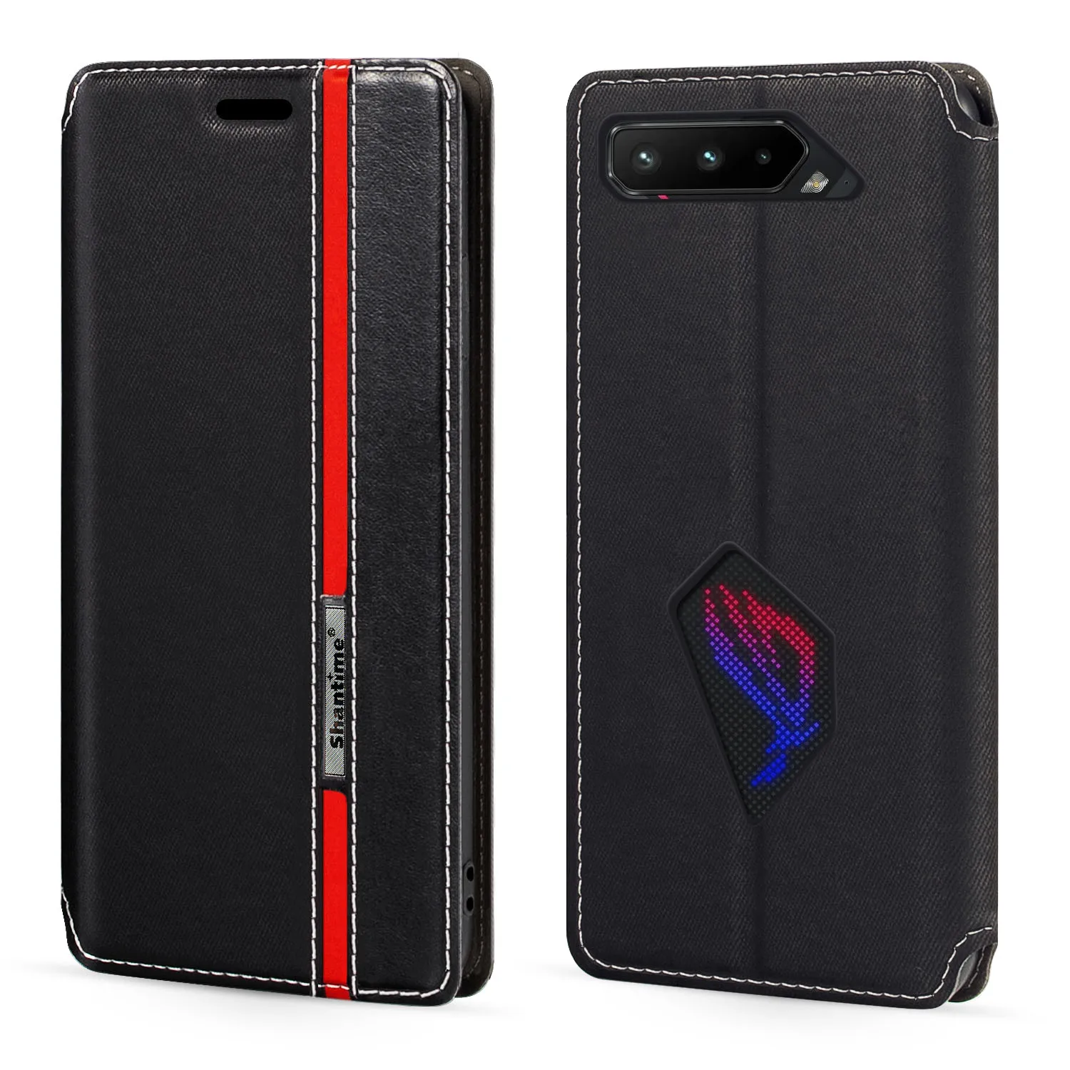 For Asus ROG Phone 5 I005DA Case Fashion Multicolor Magnetic Closure Leather Flip Case Cover with Card Holder For 5S ZS676KS