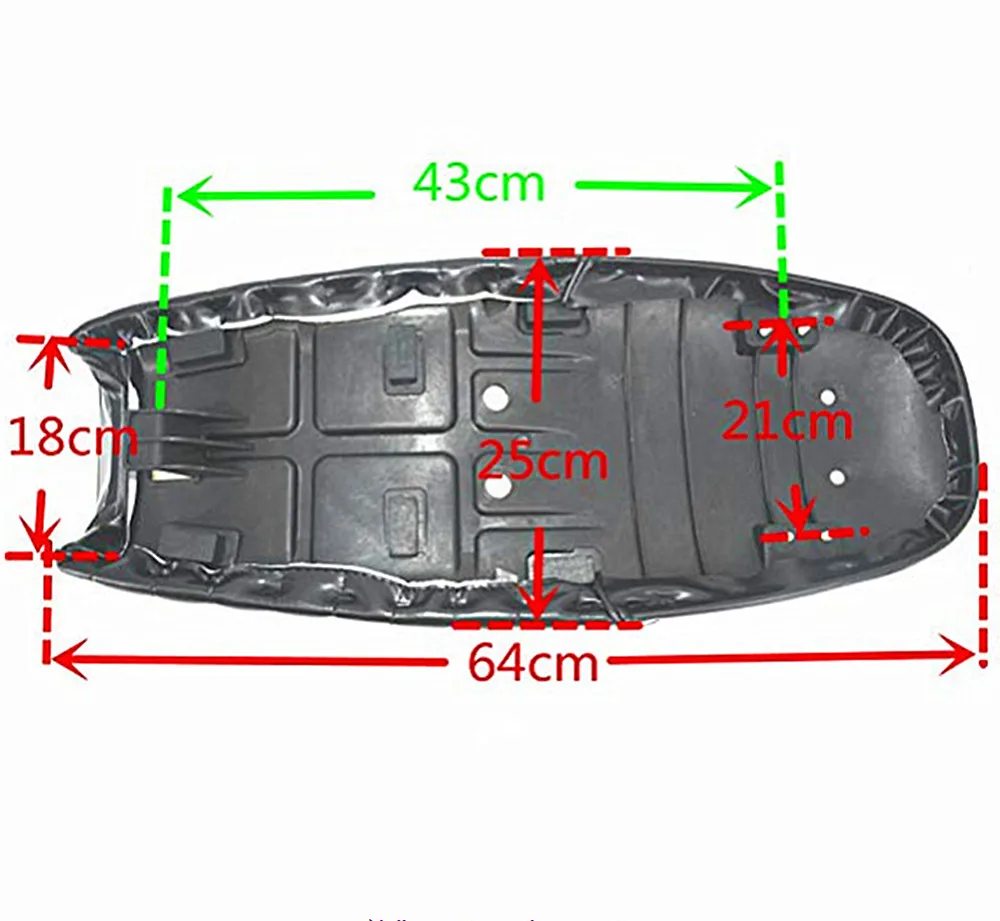 Retro Seat 64CM Universal Motorcycle PU Leather Modified Cushion Cafe Racer Vintage Gel Flat Cushion Seat Saddle Diamond lattice