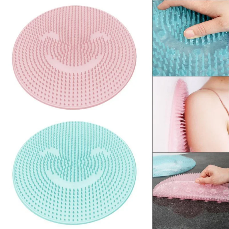 

Silicone Bath Shower Back Brush Massager Bath Foot Brush Dead Skin Anti Skid Pad Bath Mats bathroom rug set yeezy slides