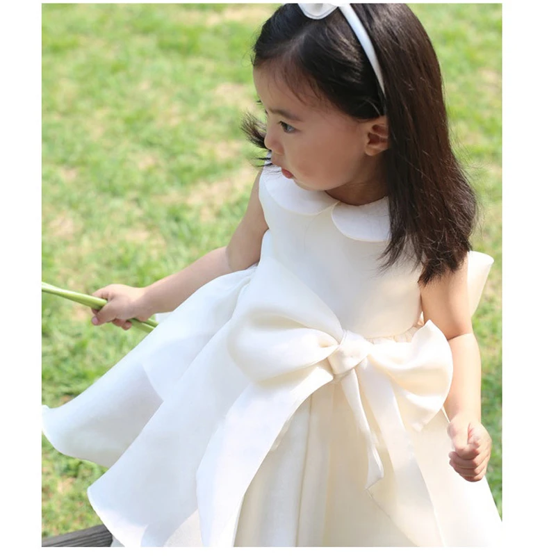 Iyeal elegante crianças vestidos do bebê meninas vestido de batismo para eid princesa crianças menina vestidos de festa de aniversário de casamento para 1-10 anos