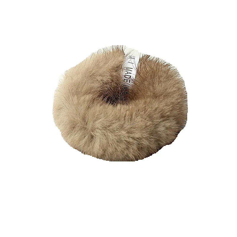 

Real Mink Fur Ring Real fur Headband rope braid ring children ladies hair rubber band plush hairpin hair accessories