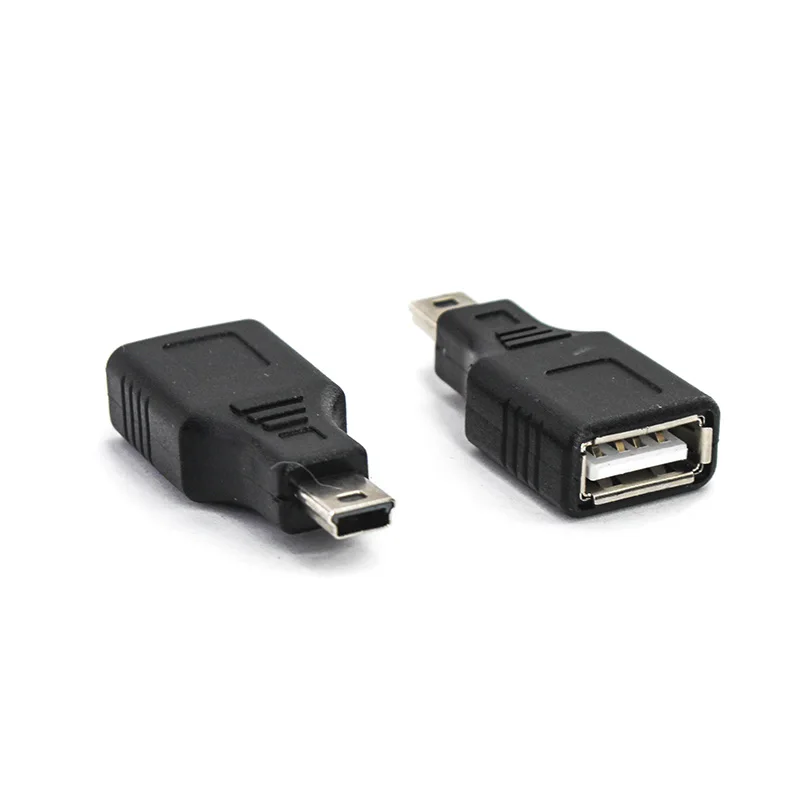 2/5/10 pcs  Car adapter Mini T-type to USB female port 5PIN Male to USB female usb adapter mp3 interface