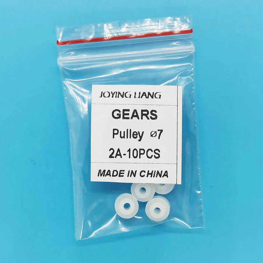 72A Plastic Pulley Diameter 7mm Tight for Hole 2mm Motor Wheel Model Toy Accessories 10pcs/lot