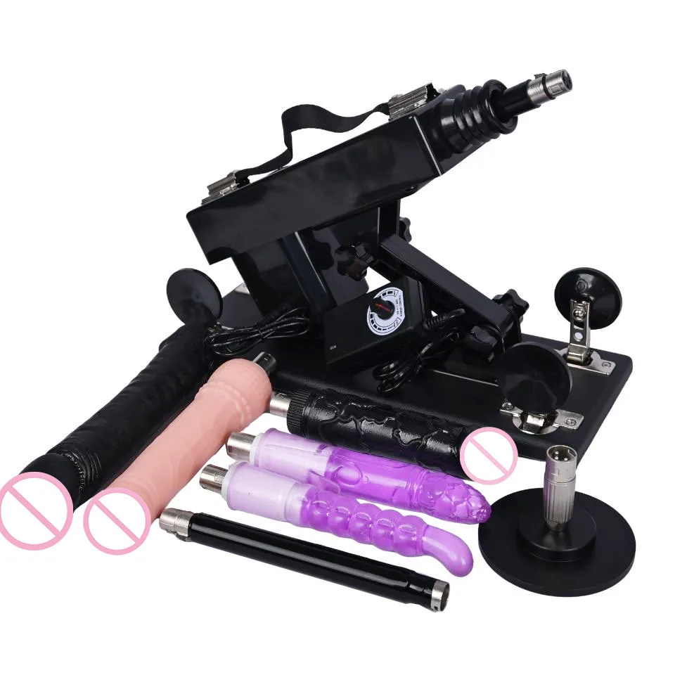 

Rough Beast Powerful Sex Machine for Women and Men Retractable Love Machine Masturbation Pumping Gun with Dildos 8 Accessories