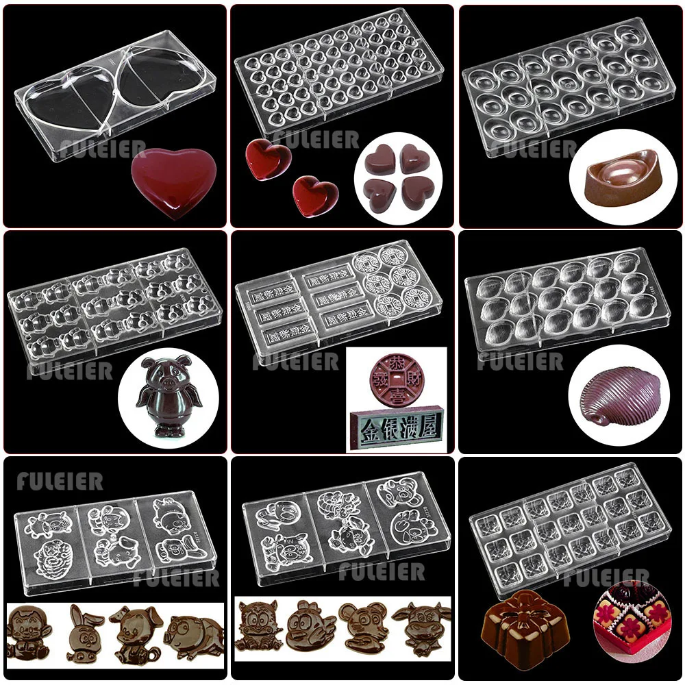 Polycarbonate Chocolate Mold Baking Tools For Cake Decoration Pastry  Confectionery Baking Chocolate Candy Mold Bakeware