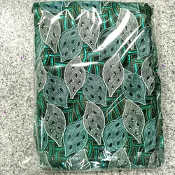 HandCut African Velvet Sequin Net Lace High Quality Emerald Green Sequin Latest Embroidery Fabric Party Asoebi Nigeria African