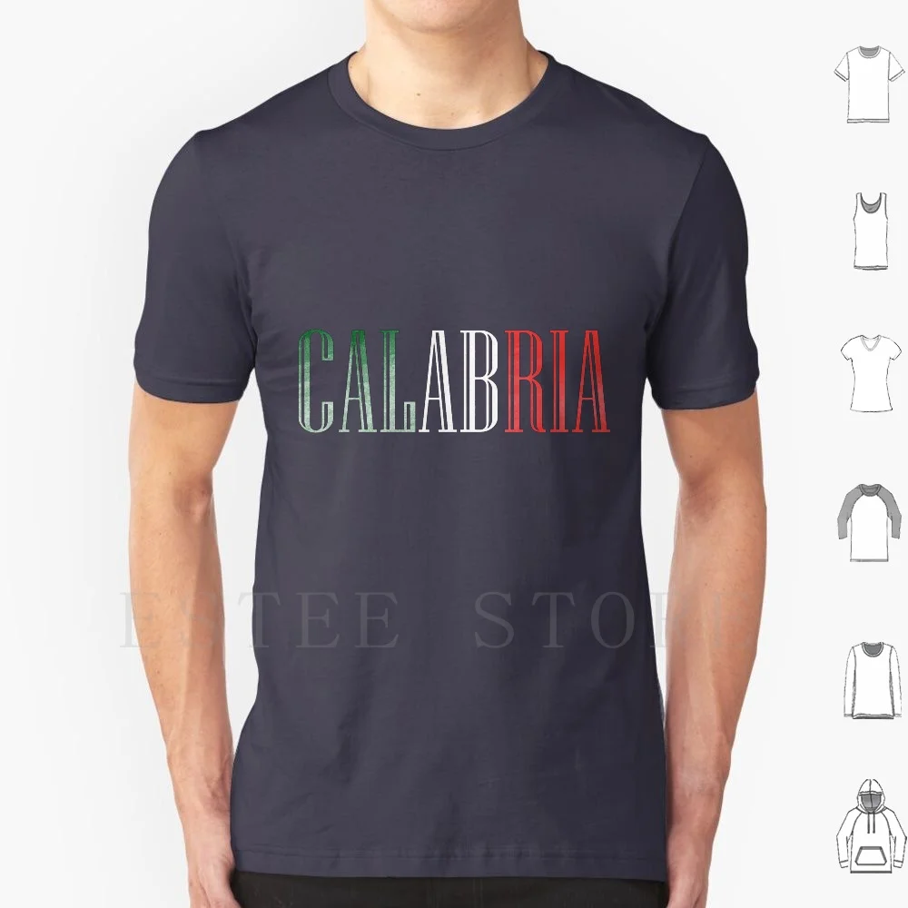 Calabria , Italian City T Shirt Men Cotton 6xl Calabria Italy Italia Italian Calabrese Distressed Flag Retro Souvenir Grunge