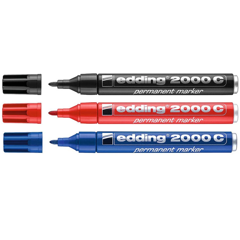 

Edding 2000C Oil Permanent Paint Markers Black Red Blue Laboratory Industrial Metal Glass Plastic Ceramics Stone Paint Pens