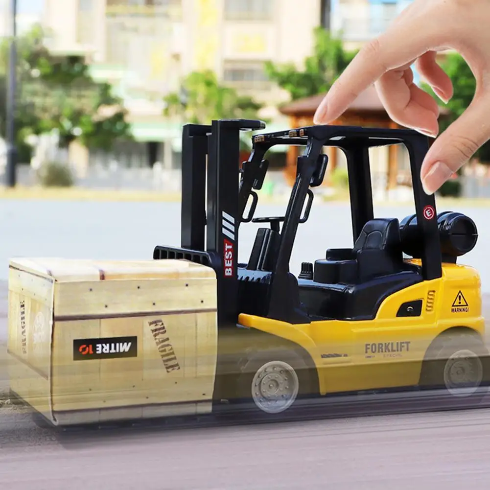 Forklift  Inertia Toy Burrs-free Excellent Workmanship Fadeless Pull Back Forklift  Inertia Toy for Kids support Dropshipping!!