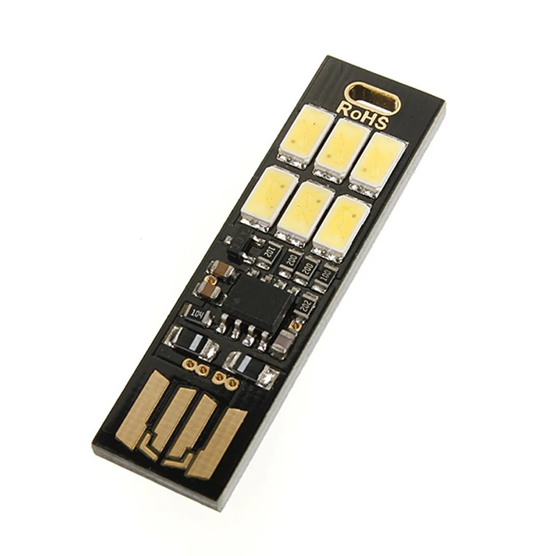 Soshine Portable Mini USB Power 6 LED Light Bar Light Lamp 1W 5V Touch Dimmer Warm Light for Power Bank Computer Laptop