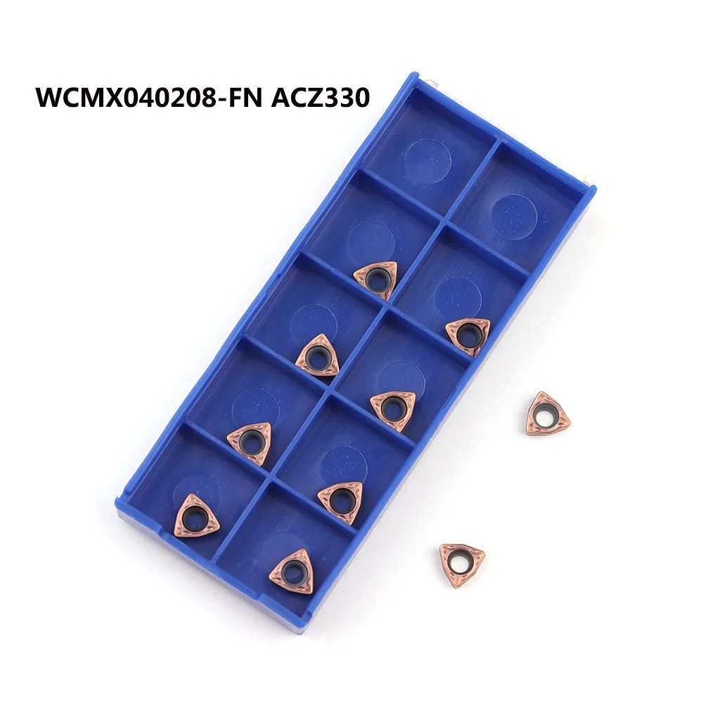 10 pcs WCMX040208 FN ACZ330 초경 공구 CNC 선반 터닝 도구 고품질 제품