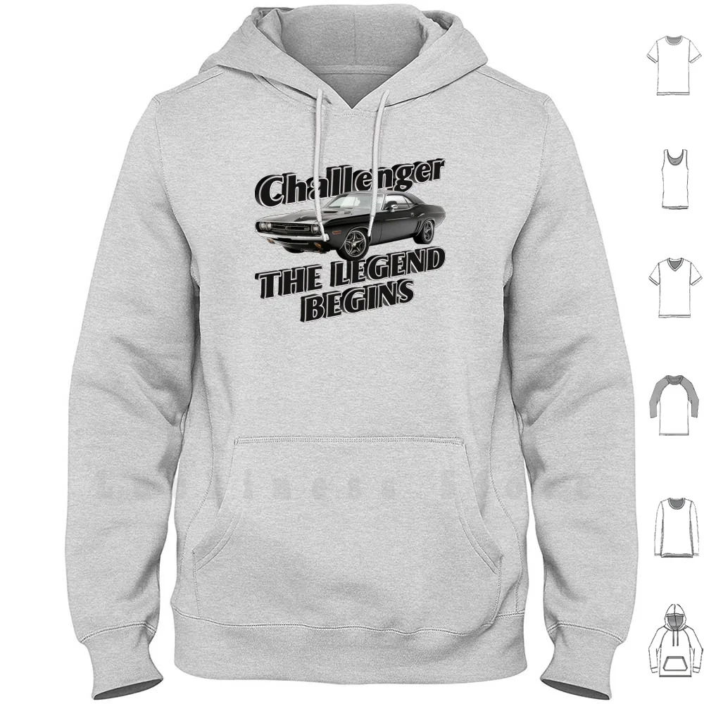 Challenger hoodies Challenger Hot Rod Speed Race Racer Car Automobile Driver Muscle Car