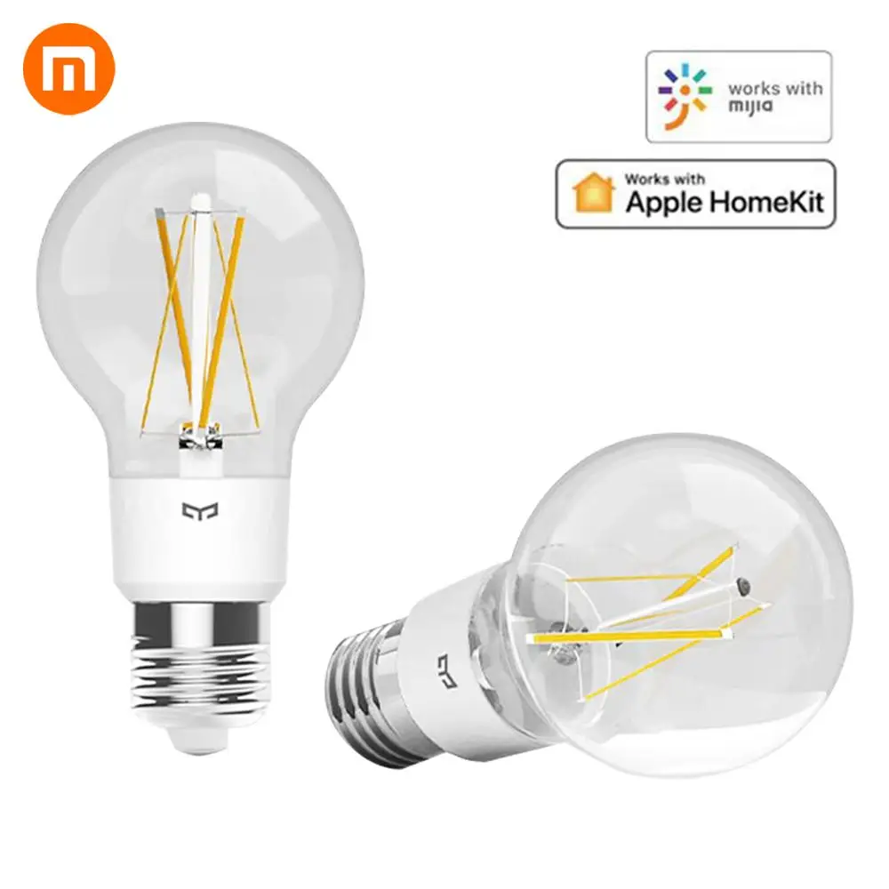 Yeelight الذكية LED لمبة الحرير مصباح E27 سطوع قابل للتعديل الذكية 6 واط 700lm لواي فاي Mihome APP أبل Homekit التحكم عن بعد