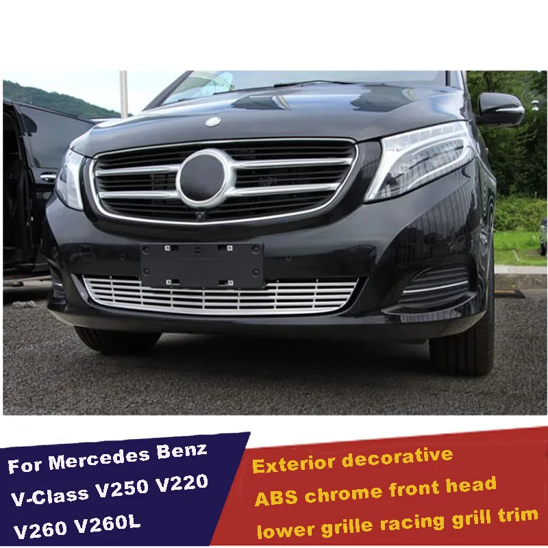 ABS chrome car front foglight trims front bumper trims for mercedes benz V-CLASS V250 V260 2014 2015 2016 2017 2018 2019