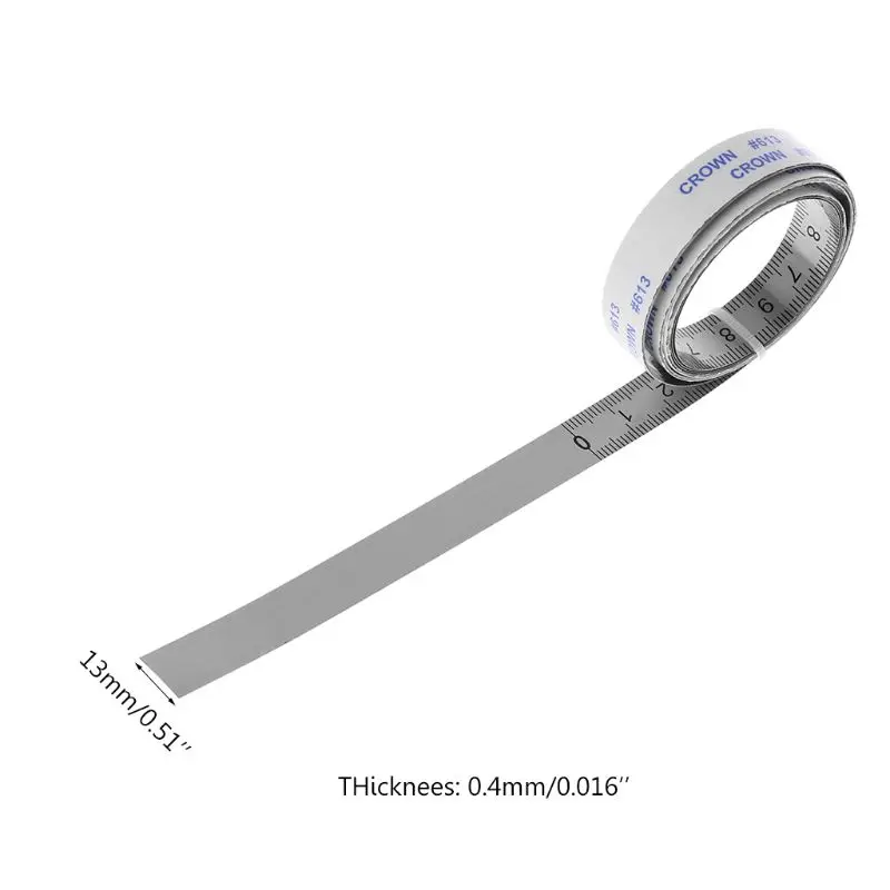 Stainless Steel Miter Track Tape Measure Self Adhesive Metric Scale Ruler 1M-3M For T-track Router Table Saw Woodworking Tool