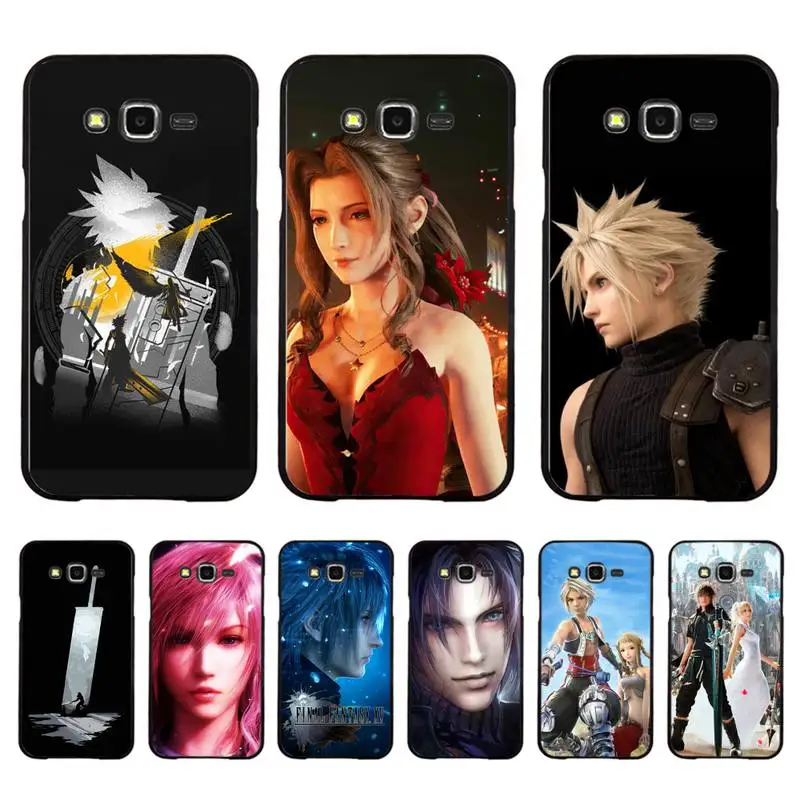 FHNBLJ Final Fantasy black Phone Case Hull for Samsung A50 A70 A40 A6 A8 Plus A7 A20 A30 S7 S8 S9 S10 S20 Plus