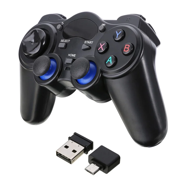 2.4G Wireless gamepad Pro controller Double Shock Anti-sweat joypad With USB Adapter for Android Tablets PC TV Box