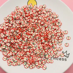 50g/Lot Hot Selling Clay Yellow Apple Fruit Slice, Cute Carrot Sprinkle for Crafts Making, Phone Deco, DIY Slime Filling