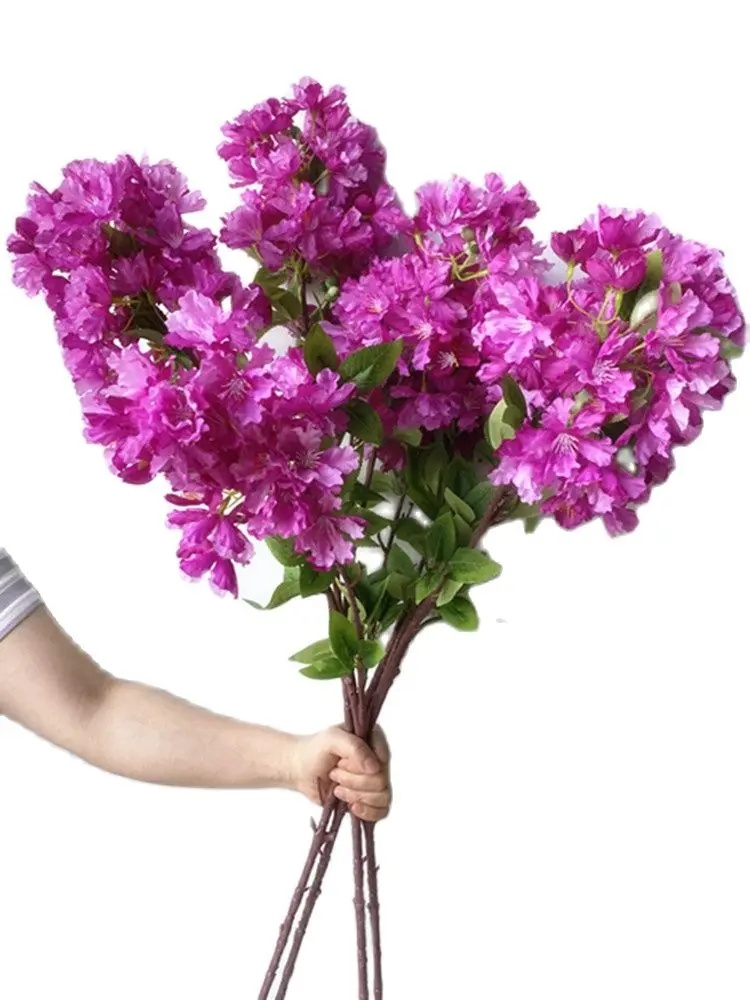 One Artificial Crape Myrtle Branches Long Stem Lagerstroemia Speciosa Flower Silk Wedding Floral Decoration