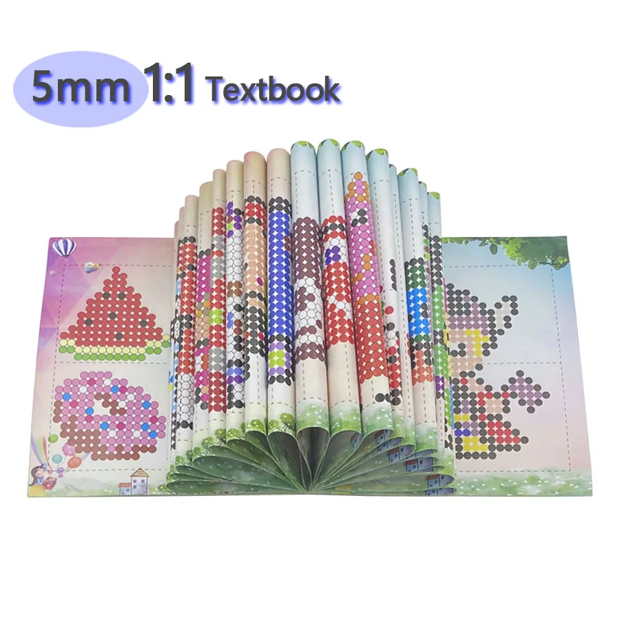 Livre de texte avec motif de dessin pour enfants, outil de perles de fer Hama, puzzle 3D, artisanat créatif, cadeau de jouet, étude de perler,