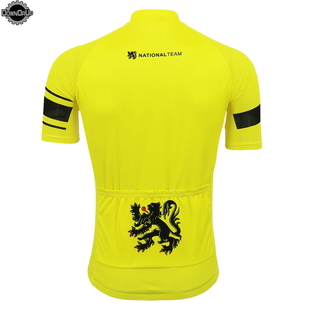 Yellow Cycling jersey ropa Ciclismo mtb jersey cycling clothing outdoor men short sleeve bicycle clothes summer breathable