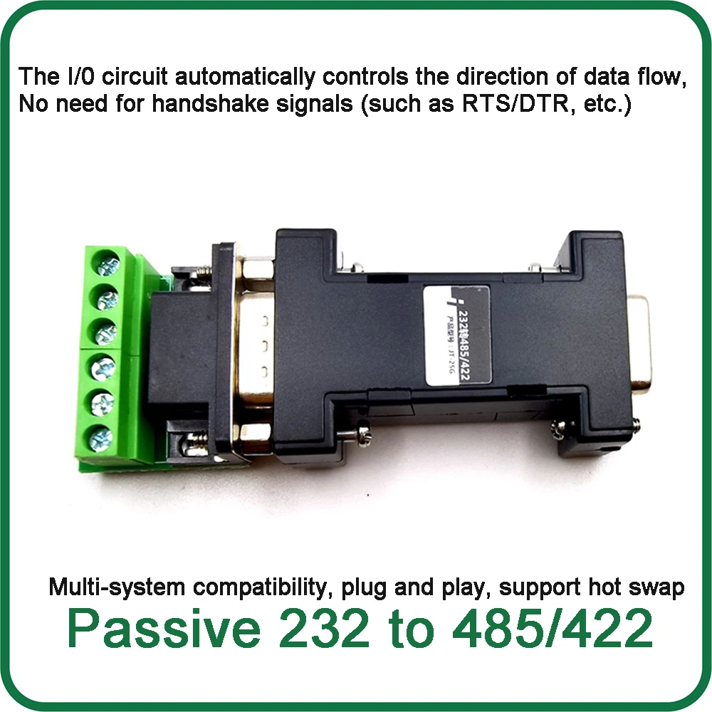 232 To 485 422 Passive Two-Way Industrial Serial Port Converter 232 To 485 232 To 422 Multi-Function Driver-Free