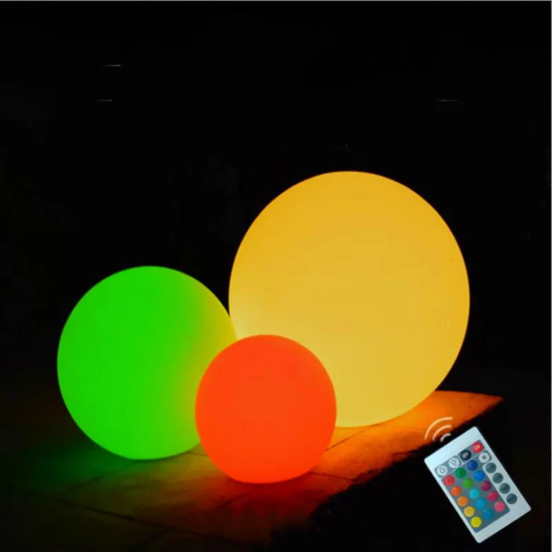 LED Rechargeable Ball Lamp Remote Control Table Night Lights Home Bar Christmas Party Desk Indoor Outdoor Garden Swimming Pool