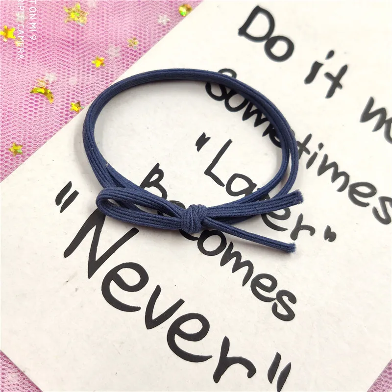 12PCS/LOT Simple tie knot Colors Elastic Hair Bands For Girls Bohemian Headband Scrunchy Korean Kids Hair Accessories For Women