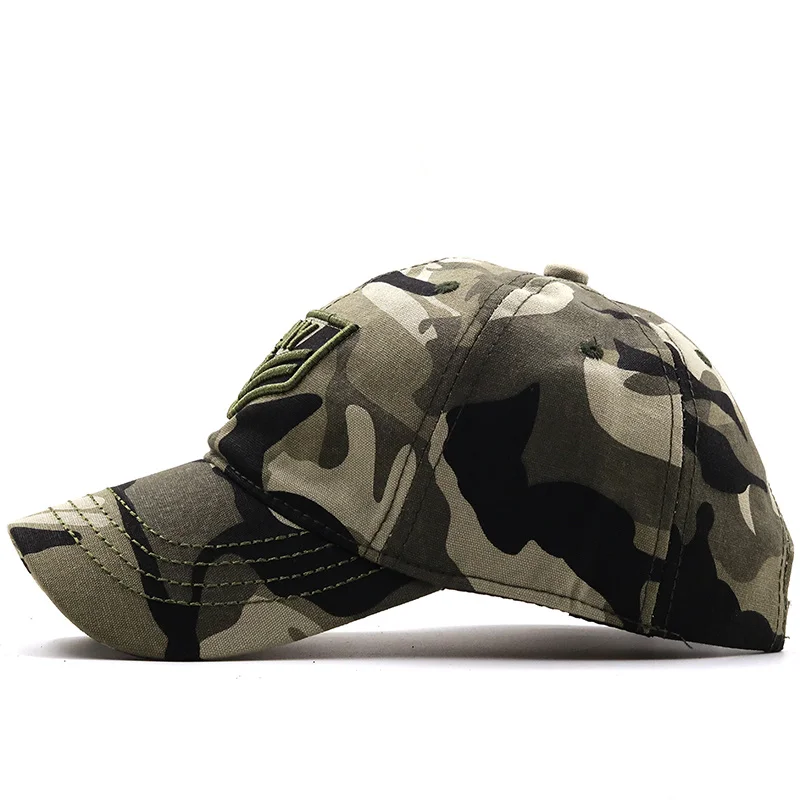 Simple Camo Baseball Cap Fishing Caps Men Outdoor Hunting Camouflage Jungle Hat Airsoft Tactical Hiking Casquette Hats