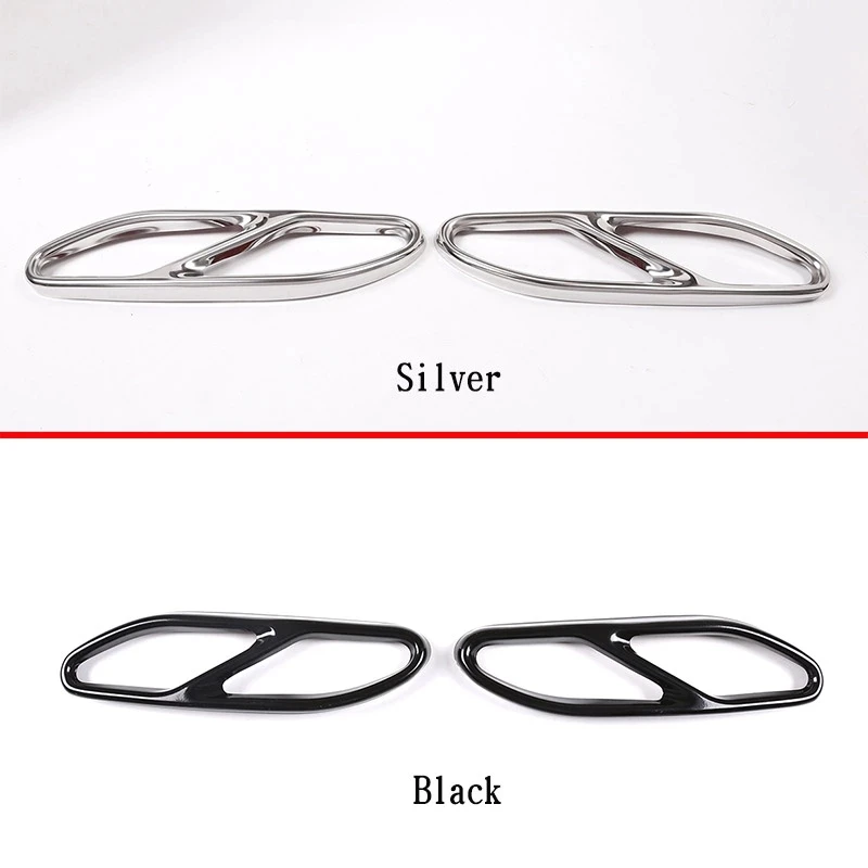 2pcs Car Accessories Exhaust Pipe Tail Cover Trim 304 Stainless Steel For Mercedes Benz S Class W222 2018-2022