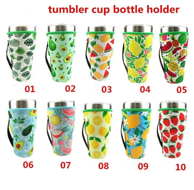 

14Style 30oz Reusable Ice Coffee Cup Sleeve Cover Neoprene Insulated Sleeves Holder Bags For Tumbler Water Bottle SN855