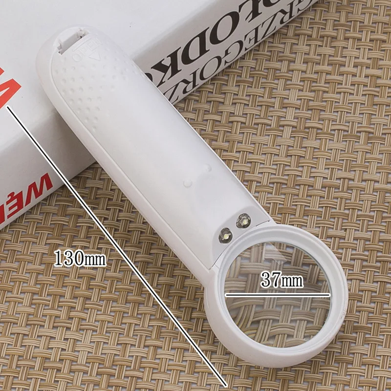 Lupa com Luzes Led Homem Velho Lupa Recarregável Iluminado Handheld Óculos de Leitura para Idosos 15x