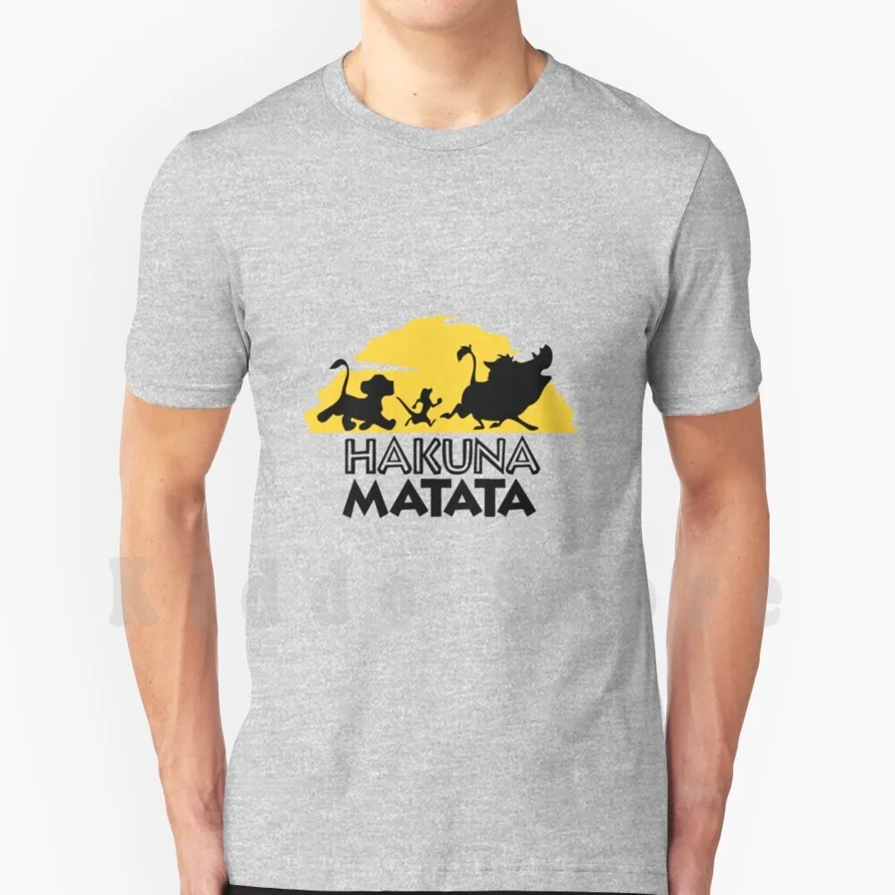 Camiseta de algodón para hombre, S-6xl, No Worries Lion King, Lion King Svg, Simba Animal Kingdom, significa No Worries, Simba, El Rey León