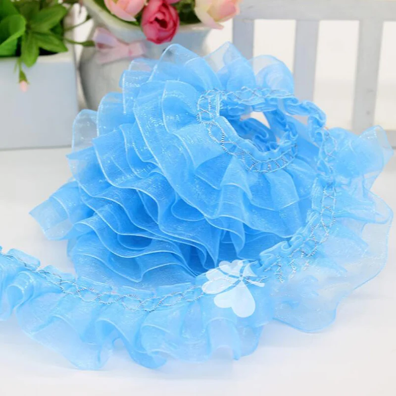 

Юбка кружевная плиссированная с оборками, ширина 4 см, 30 метров