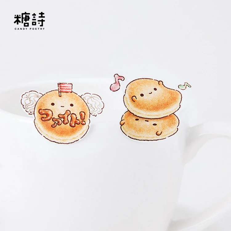 45 Pcs/lot Bread Sticker Decoration DIY Scrapbooking Sticker Stationery Kawaii Handbook Notes Decorative Stickers