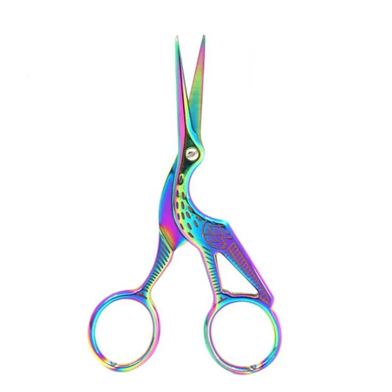 115mm Stainless Steel Scissors Vintage Crane Bird Scissors For Tea Ceremony Ten Embroidery Manicure Cutter Remover