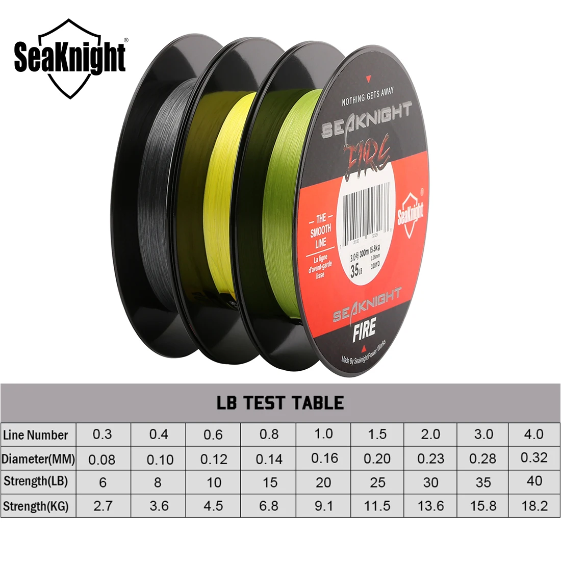 SALE! SeaKnight Brand FIRE Series PE Fishing Line 150M 300M Floating Line Ultra-Casting Strong 6-40LBS