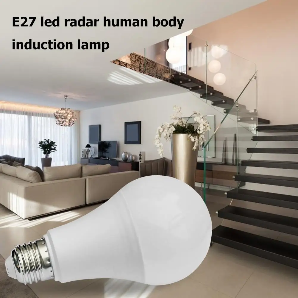 5/7/9/12W E27 LED Radar Bóng SMD5730 180-240V Cảm Biến Chuyển Động cảm Biến Thông Minh Bóng Đèn Ánh Sáng Trắng Tự Động Tắt/Ngày Cho Gia Đình