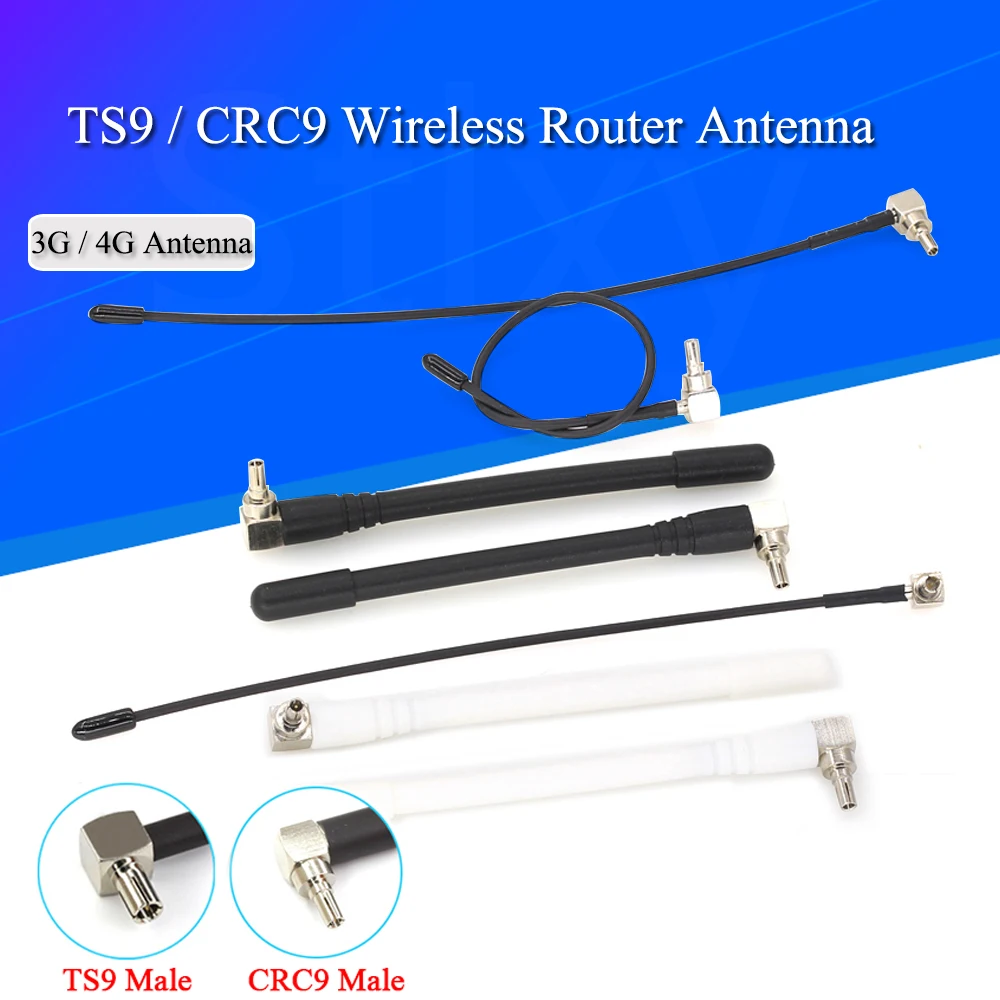 2 sztuk/partia antena Wifi 3G 4G antena TS9 router bezprzewodowy antena CRC9 dla E5573 E8372 E3372 karta PCI router bezprzewodowy USB